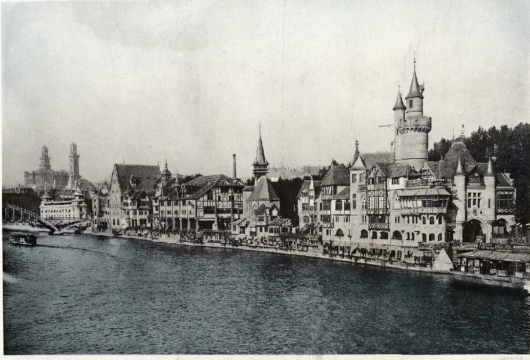 Exposition universelle de 1900 (Paris), vue d'ensemble, bord de Seine