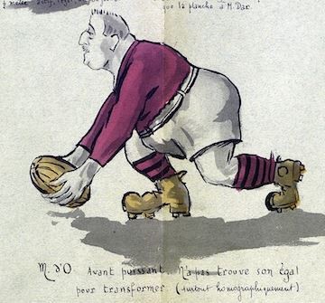 Caricature extraite du journal d’élèves, Le petit crapal, 1922.