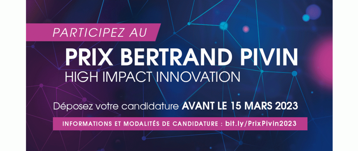 Prix Bertrand Pivin 2023 : les candidatures sont ouvertes