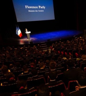 The French minister for the Armed Forces at École Polytechnique 