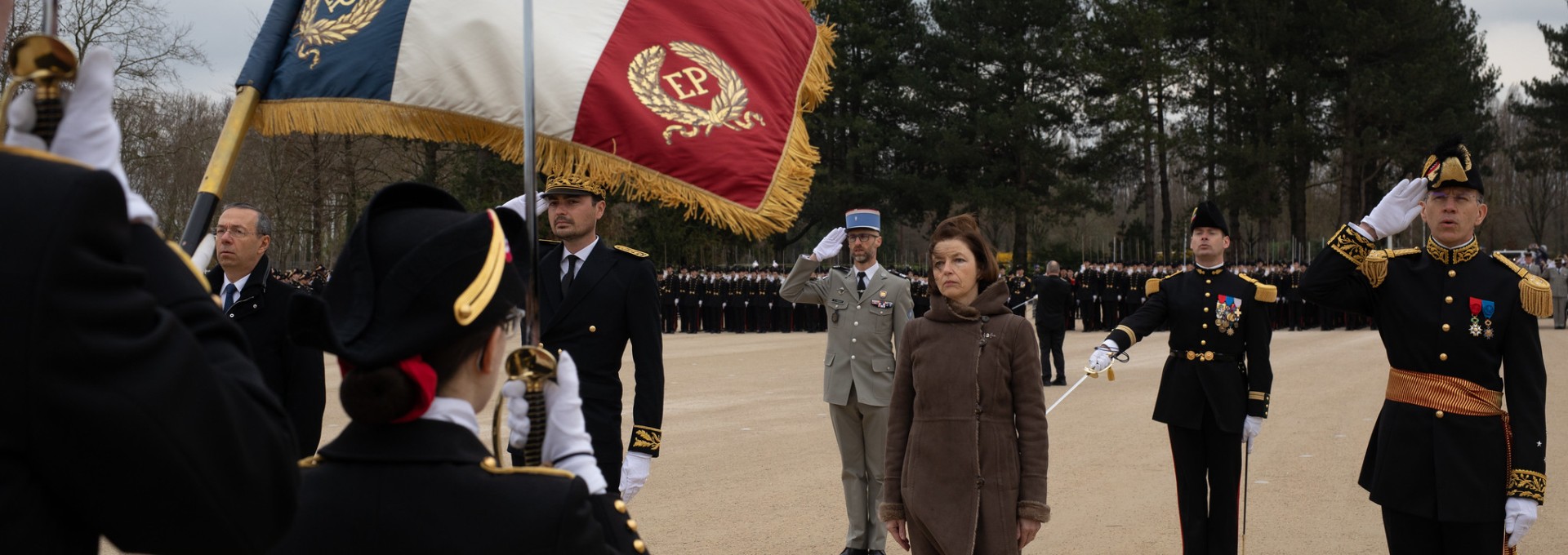 The French minister for the Armed Forces at École Polytechnique 