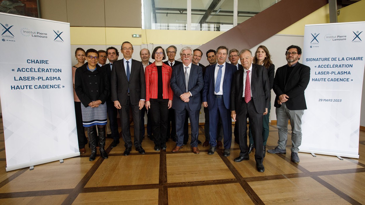 Inauguration de la Chaire "Accélération Laser-Plasma haute cadence", le 29 mars 2023.